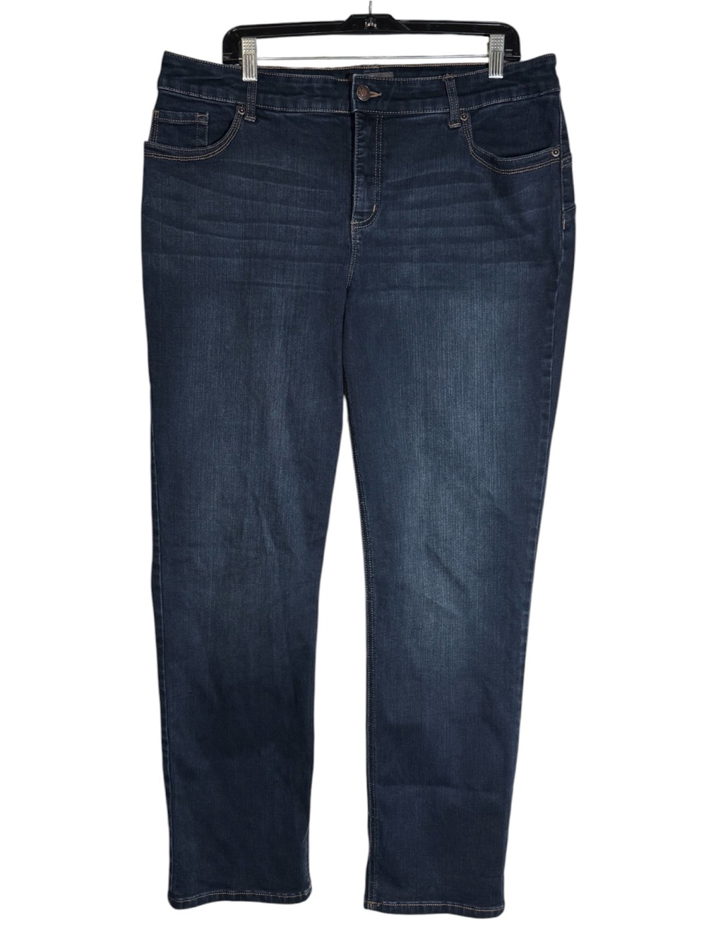 Chico’s SO LIFTING Girlfriend Jeans Dark Blue Wash Size 3 / 16 SO SLIMMING